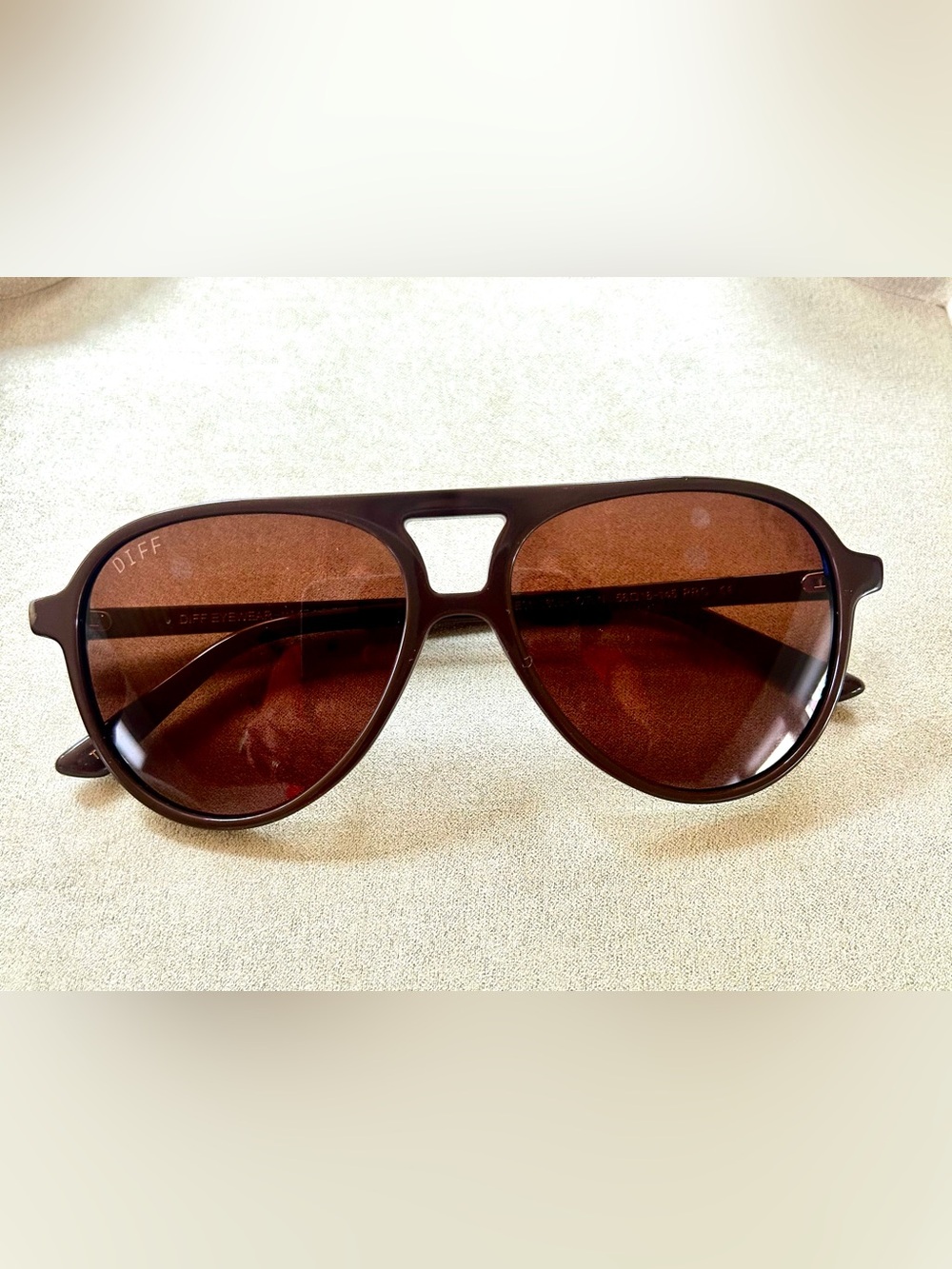 Diff Eyewear Brown Aviator Sunglasses